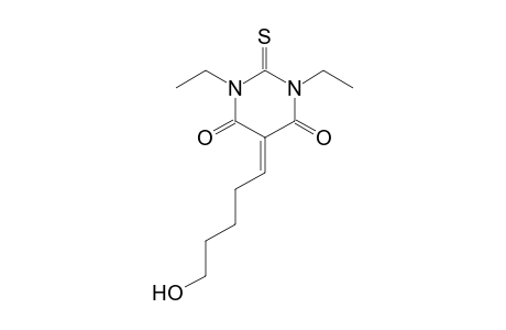 4,6(1H,5H)-pyrimidinedione, 1,3-diethyldihydro-5-(5-hydroxypentylidene)-2-thioxo-
