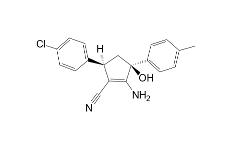 cis-2-Amino-3-cyano-1-(p-methylphenyl)-4-(p-chlorophenyl)-2-cyclopentene-1-ol