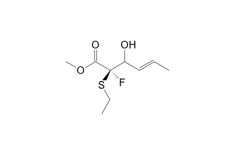 Methyl (E)-(R)-2-ethylsulfanyl-2-fluoro-3-hydroxyhexen-4-oate