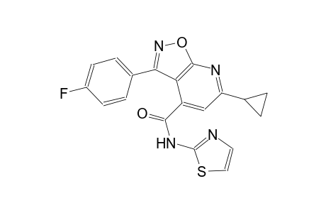 isoxazolo[5,4-b]pyridine-4-carboxamide, 6-cyclopropyl-3-(4-fluorophenyl)-N-(2-thiazolyl)-