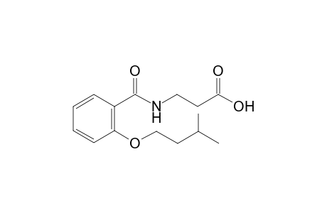 3-[(2-isoamoxybenzoyl)amino]propionic acid
