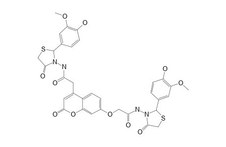 #5G;N-[2-(4-HYDROXY-3-METHOXYPHENYL)-4-OXO-THIAZOLIDIN-3-YL]-2-[7-[[2-(4-HYDROXY-3-METHOXYPHENYL)-4-OXO-THIAZOLIDIN-3-YLCARBAMOYL]-METHOXY]-2-OXO-2H-CHR