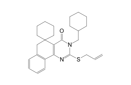 2-(allylthio)-3-(cyclohexylmethyl)-3H-spiro[benzo[h]quinazoline-5,1'-cyclohexan]-4(6H)-one