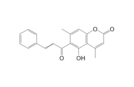 6-Cinnamoyl-5-hydroxy-4,7-dimethyl-2H-chromen-2-one