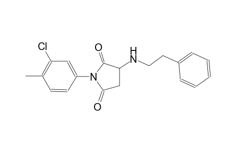 1-(3-chloro-4-methylphenyl)-3-[(2-phenylethyl)amino]-2,5-pyrrolidinedione