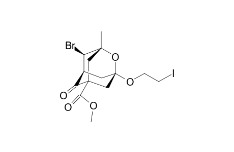 (1R,3S,7R,8R)-8-Bromo-3-(2-iodoethyl)-1-methyl-6-oxo-2-oxaadamantane-5-carboxylic acid methyl ester