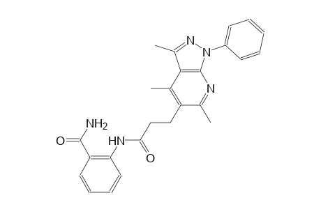 1H-pyrazolo[3,4-b]pyridine-5-propanamide, N-[2-(aminocarbonyl)phenyl]-3,4,6-trimethyl-1-phenyl-