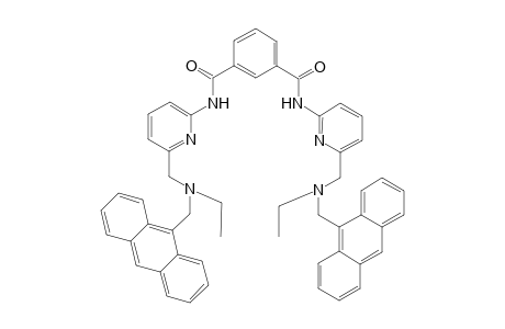 N(1),N(3)-bis{[6'-(9"-Anthracenyl)methyl](ethyl)aminomethyl]-2'-pyridyl}-isophthalamide