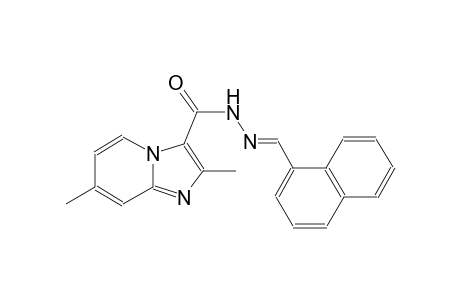 imidazo[1,2-a]pyridine-3-carboxylic acid, 2,7-dimethyl-, 2-[(E)-1-naphthalenylmethylidene]hydrazide