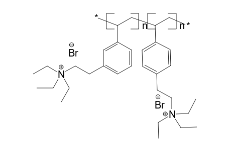 Poly[1-(triethylammonioethyl)-3-vinylbenzene-co-1-(triethylammonio-4-vinylbenzene dibromide]