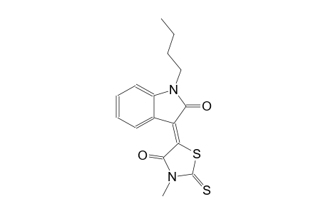 (3Z)-1-butyl-3-(3-methyl-4-oxo-2-thioxo-1,3-thiazolidin-5-ylidene)-1,3-dihydro-2H-indol-2-one