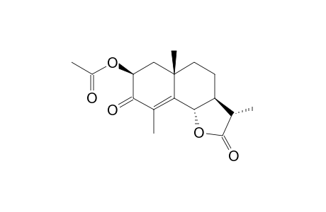 2.beta.-Acetoxy-3-oxo-7.alpha.H,6,11.beta.H-eudesm-4-en-6,12-olide