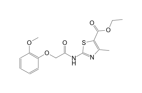 5-thiazolecarboxylic acid, 2-[[(2-methoxyphenoxy)acetyl]amino]-4-methyl-, ethyl ester