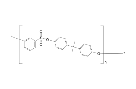 Poly(m-phenylenedisulfonyloxy-1,4-phenylene-2-propylidene-1,4-phenylene), poly(bisphenol a-1,3-phenylene sulfonate)