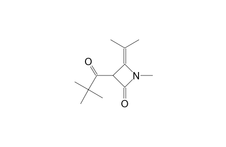 2-Azetidinone, 3-(2,2-dimethyl-1-oxopropyl)-1-methyl-4-(1-methylethylidene)-