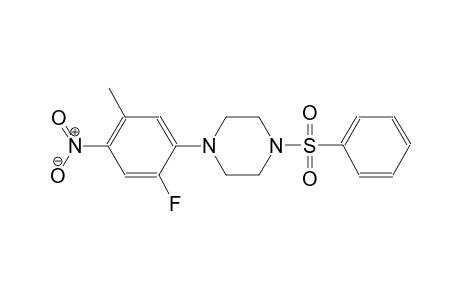 Piperazine, 1-(2-fluoro-5-methyl-4-nitrophenyl)-4-phenylsulfonyl-