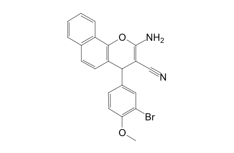 2-Amino-4-(3-bromo-4-methoxyphenyl)-4H-naphtho(1,2-b)pyran-3-carbonitrile