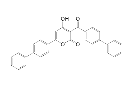 6-[(1,1'-biphenyl)-4'-yl]-3-[(1,1['-biphenyl)-4-ylcarbonyl]-4-hydroxy-2H-pyran-2-one