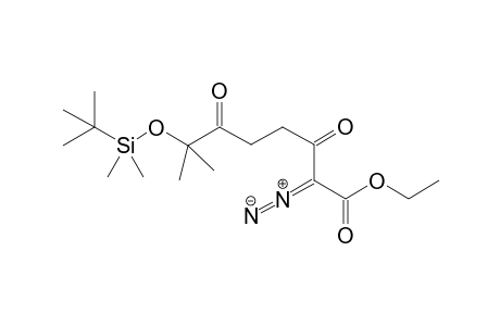 Ethyl 7-(tert-butyldimethylsilyloxy)-2-hydrazono-7-methyl-3,6-dioxooctanoate