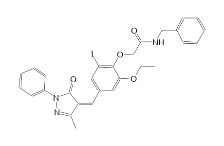 N-benzyl-2-{2-ethoxy-6-iodo-4-[(Z)-(3-methyl-5-oxo-1-phenyl-1,5-dihydro-4H-pyrazol-4-ylidene)methyl]phenoxy}acetamide