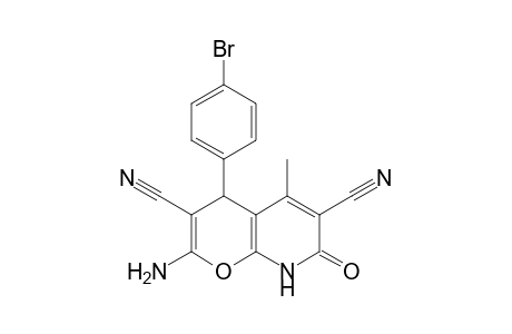 2-Amino-7,8-dihydro-5-methyl-7-oxo-4-(4-bromophenyl)-4H-pyrano[2,3-b]pyridine-3,6-dicarbonitrile