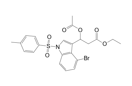 Ethyl 3-acetoxy-3-[4-bromo-1-(toluene-4-sulfonyl)-1H-indol-3-yl]propionate