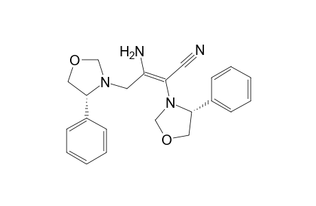 3-Oxazolidineacetonitrile, .alpha.-[1-amino-2-(4-phenyl-3-oxazolidinyl)ethylidene]-4-phenyl-, [R-(R*,R*)]-