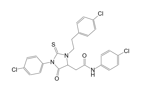 N-(4-chlorophenyl)-2-{1-(4-chlorophenyl)-3-[2-(4-chlorophenyl)ethyl]-5-oxo-2-thioxo-4-imidazolidinyl}acetamide