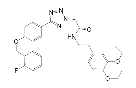 N-[2-(3,4-diethoxyphenyl)ethyl]-2-[5-[4-(2-fluorobenzyl)oxyphenyl]tetrazol-2-yl]acetamide