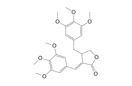 (3E)-4-(3,4,5-trimethoxybenzyl)-3-(3,4,5-trimethoxybenzylidene)tetrahydrofuran-2-one