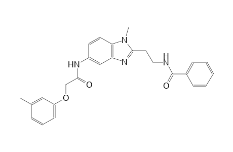 N-[2-(1-methyl-5-{[(3-methylphenoxy)acetyl]amino}-1H-benzimidazol-2-yl)ethyl]benzamide