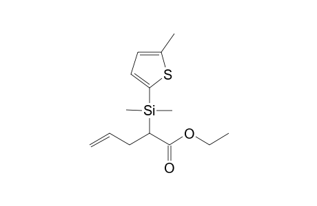 2-[Dimethyl-(5-methyl-thiophen-2-yl)-silanyl]-pent-4-enoic acid ethyl ester