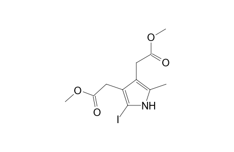 1H-Pyrrole-3,4-diacetic acid, 2-iodo-5-methyl-, dimethyl ester