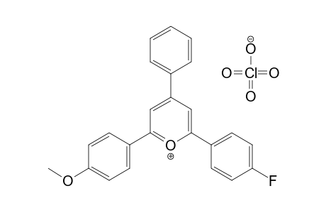 2-(p-fluorophenyl)-6-(p-methoxyphenyl)-4-phenylpyrylium perchlorate