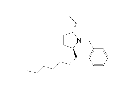 Pyrrolidine, 2-ethyl-5-heptyl-1-(phenylmethyl)-, (2S-trans)-