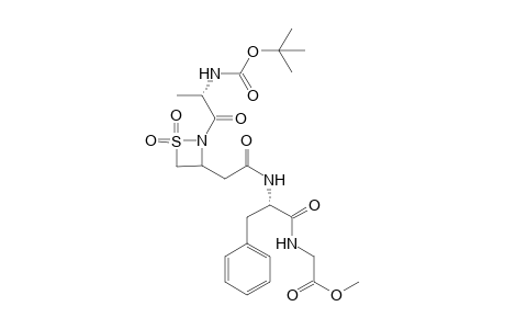 N-[2'-(t-Butoxycarbonyl-L-alanyl)-1'-oxo-1',2'-thiazetidin-3'-yl]acetyl}-!1-oxo-L-(phenylalanyl)glycyne - Methyl Ester