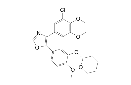 4-(3'-Chloro-4',5'-dimethoxyphenyl)-5-(4''-methoxyphenyl-3''-tetrahydropyranyloxy)-oxazole