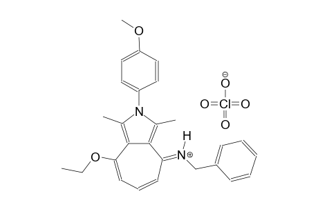 N-((4E)-8-ethoxy-2-(4-methoxyphenyl)-1,3-dimethylcyclohepta[c]pyrrol-4(2H)-ylidene)(phenyl)methanaminium perchlorate