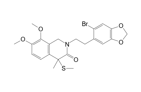 2-[2-(6-bromanyl-1,3-benzodioxol-5-yl)ethyl]-7,8-dimethoxy-4-methyl-4-methylsulfanyl-1H-isoquinolin-3-one