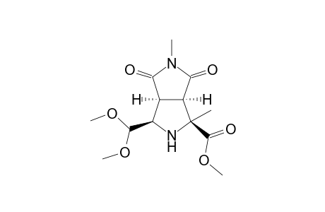 Methyl (1S*,3R*,3aS*,6aR*)-3-(dimethoxymethyl)-1,5-dimethyl-4,6-dioxooctahydropyrrolo[3,4-c]pyrrole-1-carboxylate