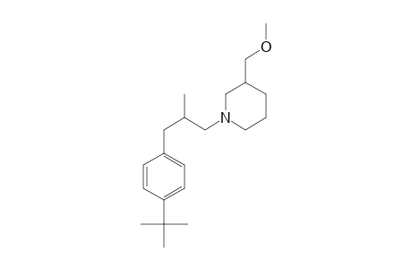 Piperidine, 1-[3-[4-(1,1-dimethylethyl)phenyl]-2-methylpropyl]-3-(methoxymethyl)-