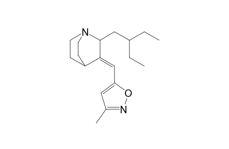 (E)-(RS)-3-(3-Methylisoxazol-5-ylmethylene)-2-(2-ethylbutyl)-1-azabicyclo[2.2.2]octane