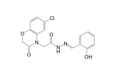 2-(6-chloro-3-oxo-2,3-dihydro-4H-1,4-benzoxazin-4-yl)-N'-[(E)-(2-hydroxyphenyl)methylidene]acetohydrazide