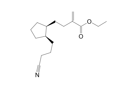 cis-1-(3-Carbethoxy-3-butenyl)-2-(1-cyanopropyl)cyclopentane