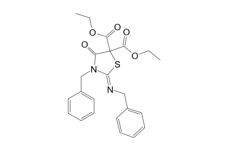 3-BENZYL-2-BENZYLIMINO-5,5-DI-(ETHOXYCARBONYL)-THIAZOLIDIN-4-ONE