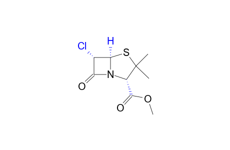 6a-chloro-3,3-dimethyl-7-oxo-4-thia-1-azabicyclo[3.2.0]heptane-2-carboxylic acid, methyl ester