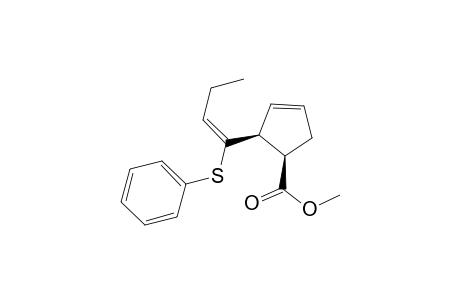 3-Cyclopentene-1-carboxylic acid, 2-[1-(phenylthio)-1-butenyl]-, methyl ester, cis-(.+-.)-