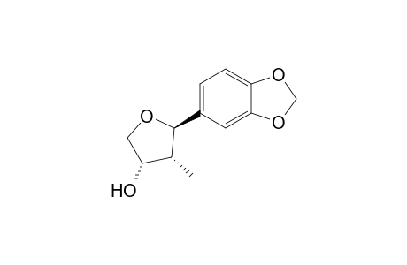 (2R*,3R*,4S*)-2-(3,4-Methylenedioxyphenyl)-3-methyltetrahydrofuran-4-ol