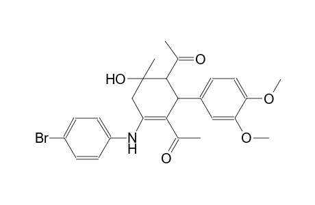 1-[3-acetyl-4-(4-bromoanilino)-2-(3,4-dimethoxyphenyl)-6-hydroxy-6-methyl-1-cyclohex-3-enyl]ethanone