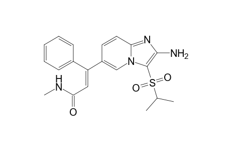 2-Amino-3-isopropylsulfonyl-6-[(E)-1-phenyl-2-(N-methylcarbomyl)vinyl]imidazo[1,2-a]pyridine